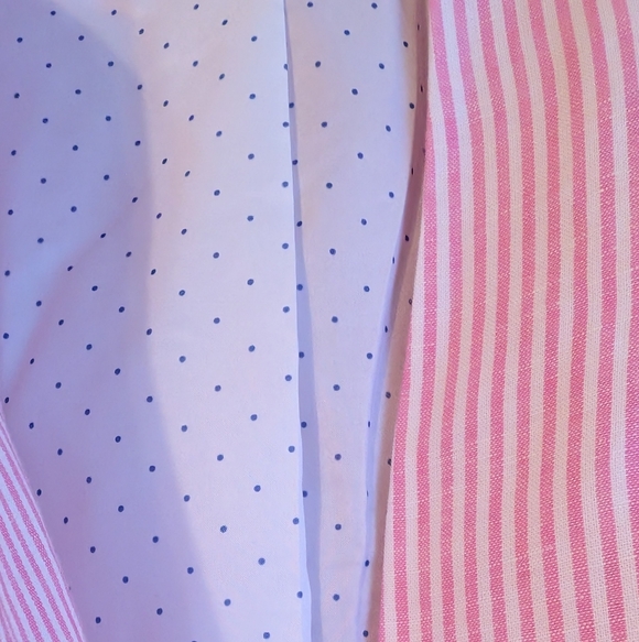 Talbots Aberdeen Womens Linen Cotton Blazer 18W Pink Striped Lined Jacket Coat - Picture 4 of 11